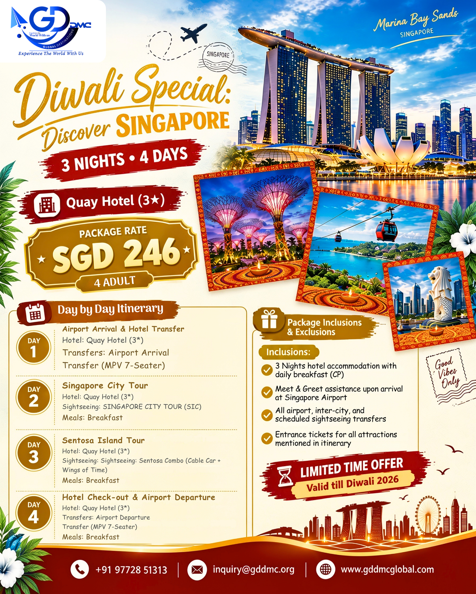 Singapore Travel Proposal: 4D-3N Singapore City & Sentosa