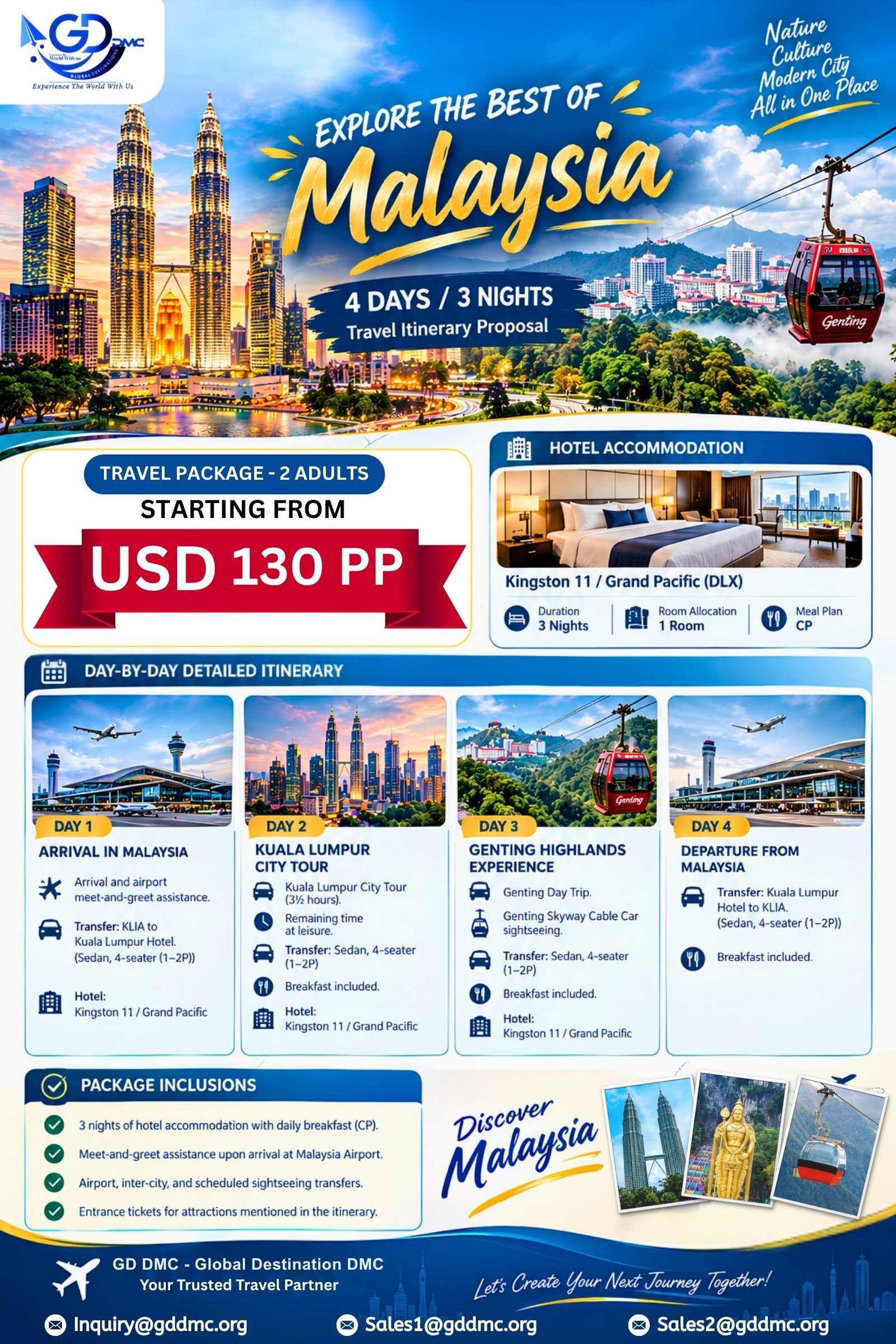 4D-3N Best of Kuala Lumpur & Genting Highlands Getaway