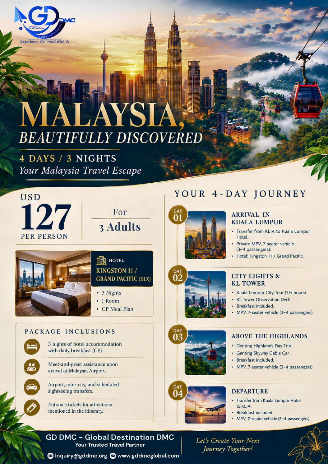 4D-3N Kuala Lumpur & Genting Highlands